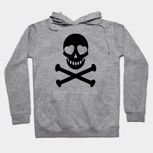 Of Vizions Heart Eyes Skull and Crossbones ORIGINAL Hoodie by Little Love Co.